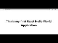 Create my first react application with practical example