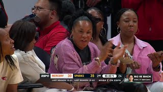 Dawn Staley was LOVING Zia Cooke's and-1 😤🙌 | WNBA on ESPN