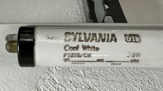 NOS GTE Sylvania F72T8/CW blackender 38W 1.8 meters slimline fluorescent tube