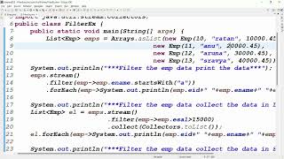 COREJAVA || JAVA-8 FEATURES || Session=4 || filter() method Object Data || Mr. RATAN SIR
