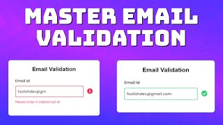 How to Validate Emails | JavaScript Tutorial