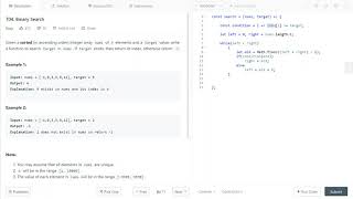 LeetCode 704. [easy] Binary Search (Universal Template)