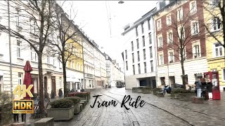 Tram Ride - Grünwald to Max-Weber-Platz - Munich - Germany - 4K HDR