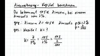 Kapital berechnen