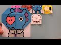 【見ながら折れる】折り紙　bt21　しおり　origami bt21 bracelet　종이 접기　책갈피　방탄소년단