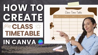 How to Make a Custom Class Time Table in Canva in Minutes | class schedule maker