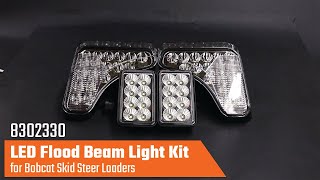 Easy-to-install Flood Beam LED Light Kit for Bobcat Skid Steer Loaders by Hy-Capacity