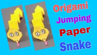 Origami Jumping Paper Snake | How To Make Paper Snake | Moving Paper Toy | Paper Snake Toy |Origami|