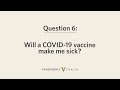 COVID-19 Vaccine 101: Will a Vaccine Make Me Sick?