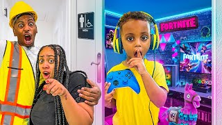 SURPRISING Our Son MJ With A Secret GAMING ROOM!!