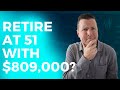 Can I Retire at 51 with $809,000 in Retirement Savings || Early Retirement Planning