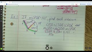 Angle Addition Postulate: Example 1