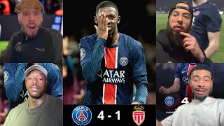 LES RÉACTIONS APRÈS LA VICTOIRE DU PARIS SAINT GERMAIN CONTRE MONACO ( DEMBÉLÉ BALLON D'OR )