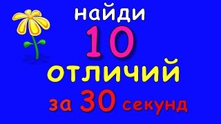 Тест: найди 10 отличий за 30 секунд (Открой видео на весь экран)