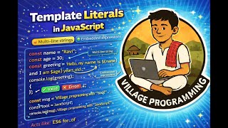 Template Literals in JavaScript | ES6 Strings Made Easy | @VillageProgramming | #javascript