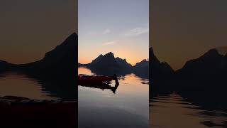 Lofoten at midnight #sunset  #fjord #norway #norge #hiking #vikings #kayak #lofoten #norse #travel