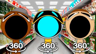 360º VR Pop Incredibox Sprunki - Supermarket in 360° Video Animation | VR /4K