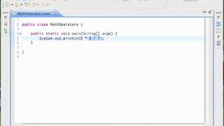 Java Video Tutorials lesson 2 - Math Operators