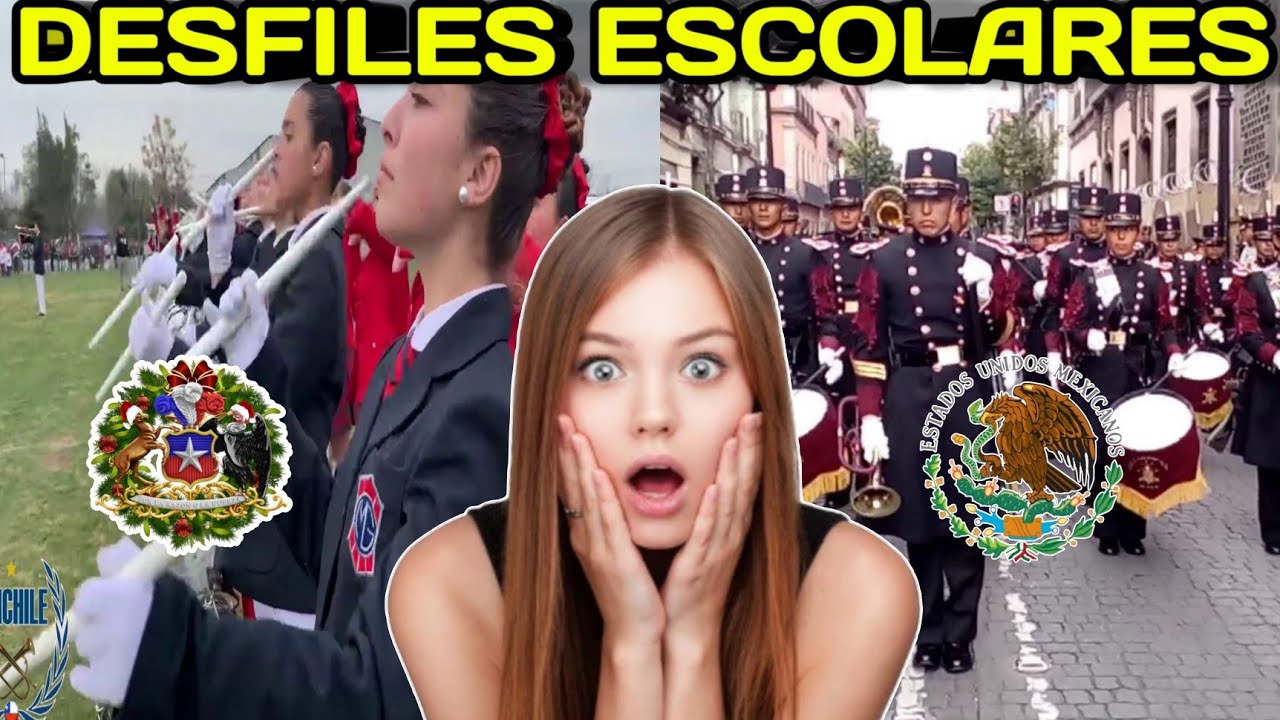 ESPAÑOL REACCIONA A DESFILE ESCOLAR CHILE VS MEXICO *DISCIPLINA* - YouTube