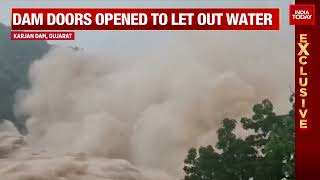 Gujarat Rain News: Narmada Swells Due To Heavy Rain; Dam Doors Opened To Let Out Water | WATCH