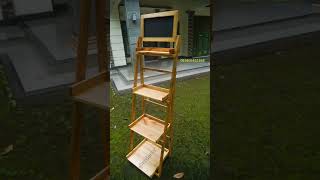 RAK DISPLAY LIPAT, dengan bahan kayu Mindi berkualitas, membuat tampilan artistik semakin terlihat