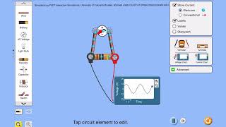 Using PhET to introduce the difference between AC and DC