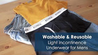 Washable and Reusable Light Incontinence Underwear for Men