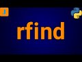 Python String rfind