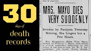 Day 3: Newspaper Obituaries | 30 Days of Death Records