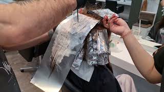 Crepe Balayage Making Foil Packaging Technique @Serkan Karayılan Hairdresser