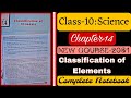 Class 10 Science Chapter 14 Classification of Elements exercise notebook 2081 by RK ROSHAN LEARNOLO.