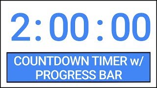 2 hour 00 min Countdown Timer w/ Progress Bar #Timer #Countdown