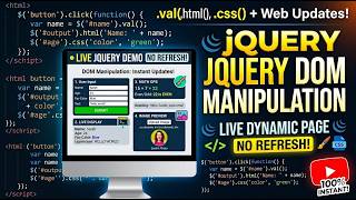 Using jQuery to display user input dynamically without page refresh