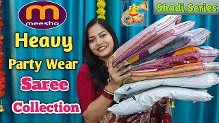 *HUGE* MEESHO LATEST WEDDING SAREE COLLECTION | HONEST REVIEW | TRYON | ADHIRA