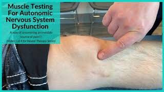 Muscle Testing for Autonomic Nervous System Dysfunction Part 1 of 4