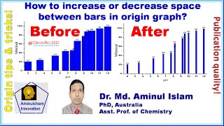 How to Increase or Decrease Space Between Bars in Origin Graph