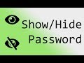 Show/Hide user typed password in HTML form