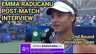 Emma Raducanu vs Victoria Azarenka Post-Match Interview Cincinnati Open