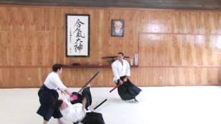 Aikido Randori - Nidan Test - Three Attackers with Shinai