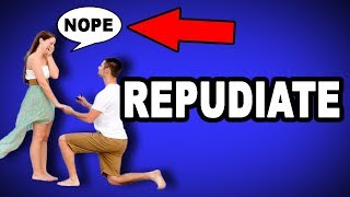 Learn English Words: REPUDIATE - Meaning, Improve Your English Vocabulary with Pictures and Examples