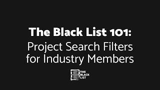 How to use search filters for projects as an industry member on blcklst.com