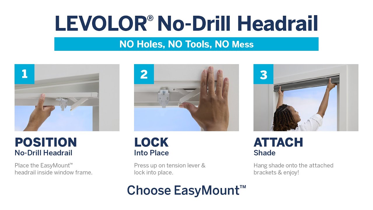Levolor No Drill Headrail Youtube