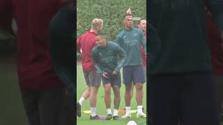 Gabriel Jesus dancing after beating Declan Rice in Arsenal's training games! 🕺