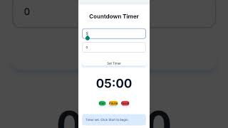 Build Your Own Countdown Timer App with HTML, CSS #htmlcssjs #coding #frontendcourse #c0dewiyhnoor