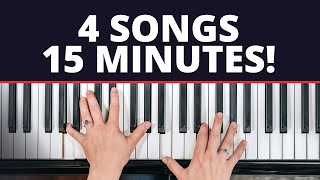 4 Easy Songs For Beginners (Piano Tutorial)