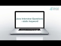 Java Interview Question and Answers - static