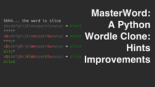 Wordle Python Clone MasterWord Gets Hint Feature Improvements