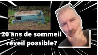 20ans de sommeil pour cette estafette Renault en épave. Va-t-elle rouler à nouveau ou finir en cube?