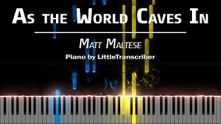 Matt Maltese - As the World Caves In (Piano Cover) Tutorial by LittleTranscriber
