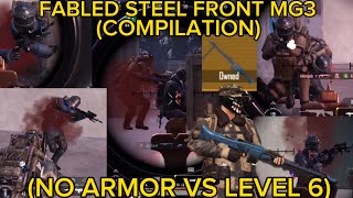 PUBG:Fabled Steel Front MG3 (NO ARMOR VS LEVEL 6) (Compilation) Metro Royale